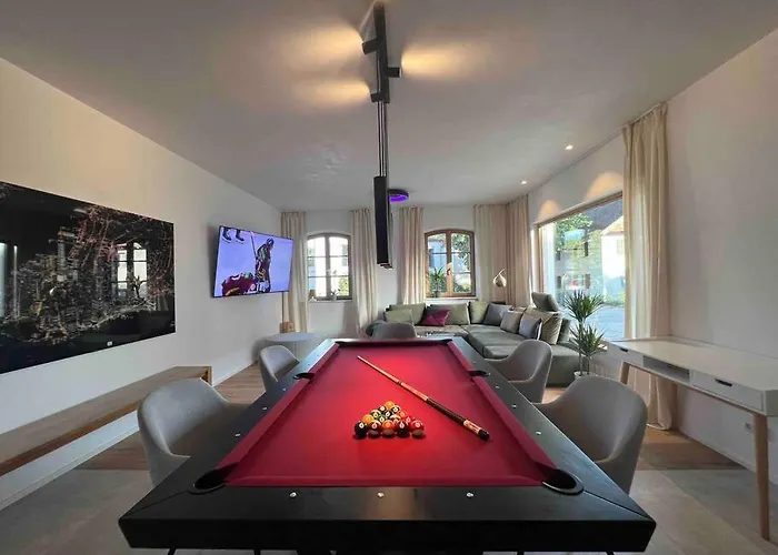 4younic Billard * 2 Bedroom * 75-zoll Tv * Boxspringbett * Glonn